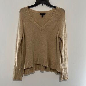 J Crew V Neck Tan Sweater Size Medium
